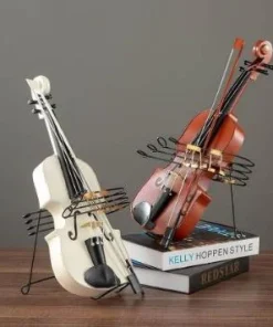 Retro Nostalgic Violin Décor – Musical Instrument Ornament