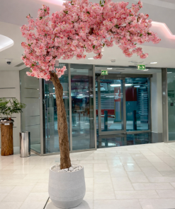 Elegant Artificial Cherry Blossom Tree – Curved Design