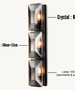 Harlow crystal triple sconce