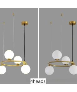 Maytoni ring 4 light brass diffusers pendant light