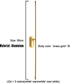 Minimalist long LED wall sconce