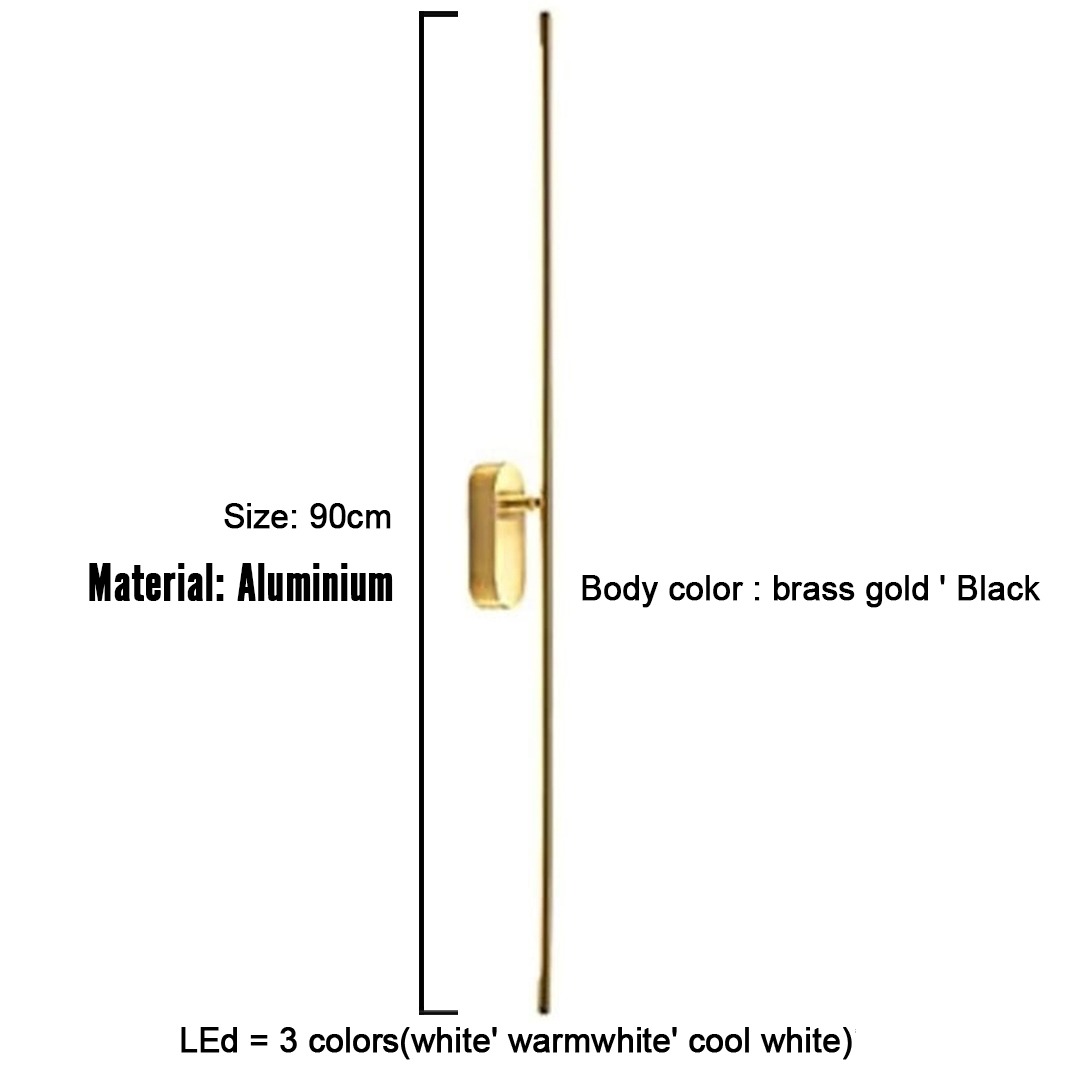 Minimalist long LED wall sconce