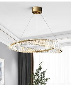 Modern crystal ring light