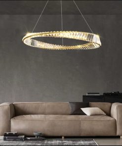 Modern crystal ring light