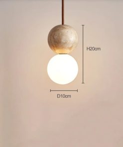 Stone and wood pendant