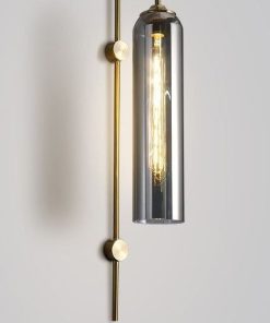 Alternative view of Vintage linear glass wall scone