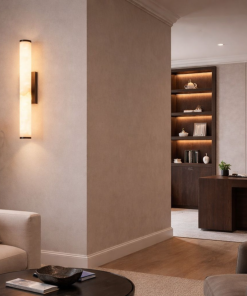 Modern Marble Effect LED Wall Lamp – Luxury Vertical Wall Sconce