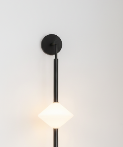 Alternative view of Modern Geometric Wall Lamp – Minimalist Diamond Glass Sconce