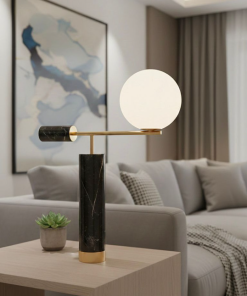 Modern Marble Table Lamp – Luxury Globe Accent Light