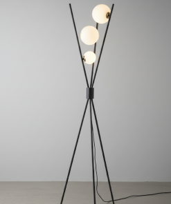 Alternative view of Modern Globe Floor Lamp – Minimalist Tripod Standing Light