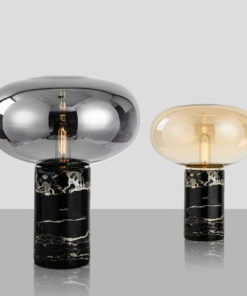 Modern Marble Mushroom Table Lamp – Luxury Glass Accent Light