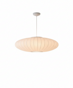 Alternative view of Modern Oval Fabric Pendant Light – Minimalist Designer Ceiling Lamp