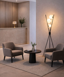 Modern Globe Floor Lamp – Minimalist Tripod Standing Light